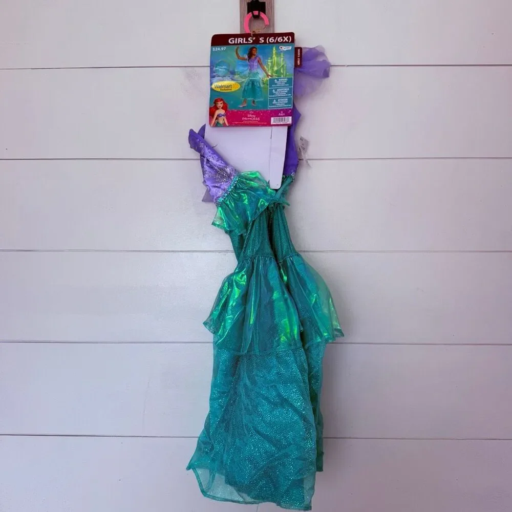 Disney Girls Small The Little Mermaid Halloween costume Dress Up New